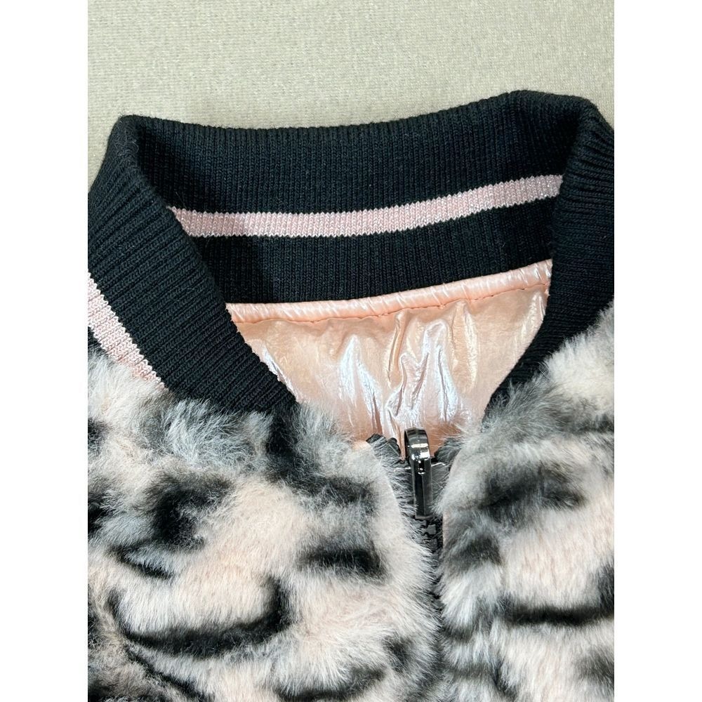 Andy & Evan Girls Furry‎ Cheetah Print Puffer Size 5 - Picture 7 of 7